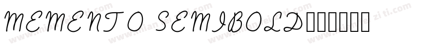 Memento SemiBold字体转换